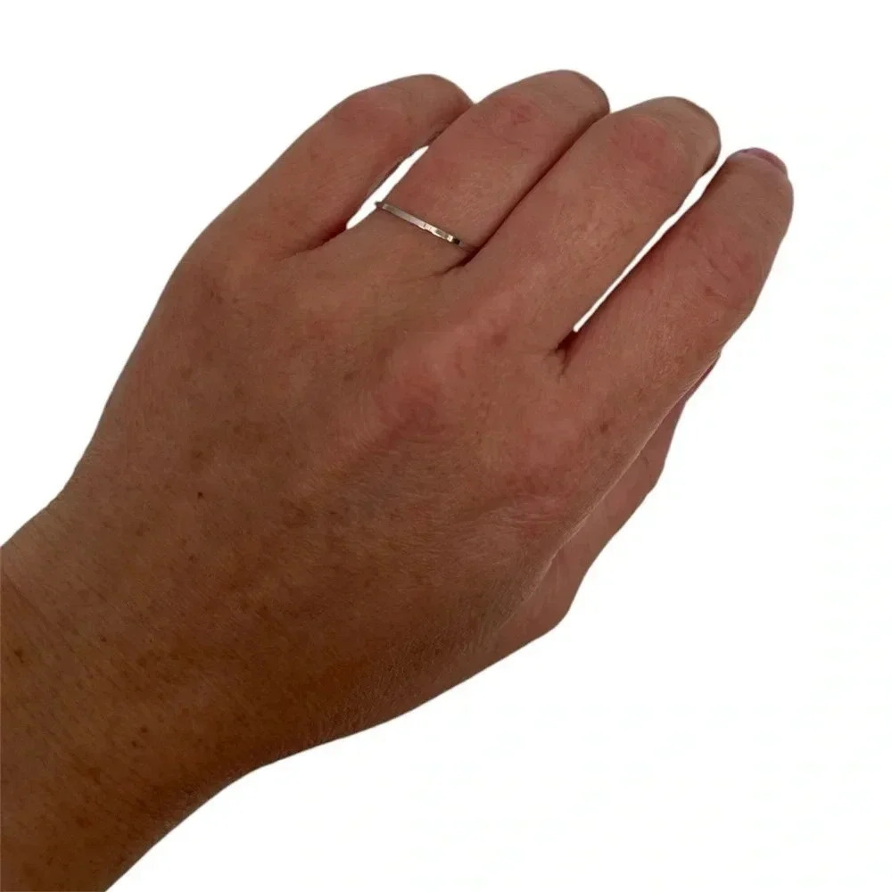 S925 Sterling silver 1mm delicate dainty ring